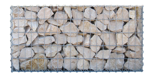 Set of 2 gabions 100 cm x 40 cm x 20 cm (L x H x D), mesh size 5 x 10 cm, spiral
