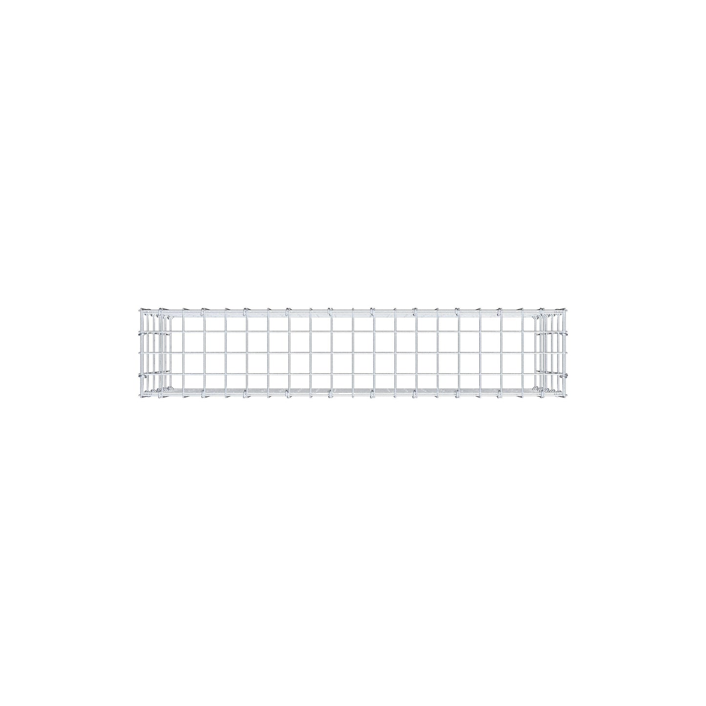 Typ 3 påbyggnadsgabion 100 cm x 50 cm x 20 cm (L x H x D), maskstorlek 5 cm x 10 cm, C-ring