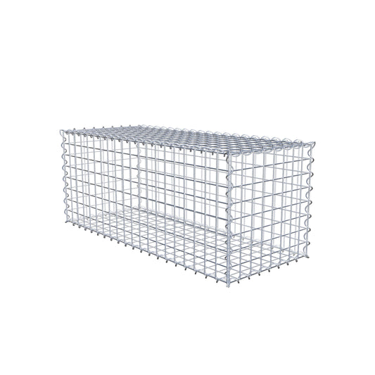 Set of 2 gabions 100 cm x 40 cm x 40 cm (L x H x D), mesh size 5 x 5 cm, spiral