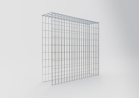 Gavión adulto tipo 4 100 cm x 90 cm x 20 cm (largo x alto x profundidad), tamaño de malla 5 cm x 10 cm, espiral