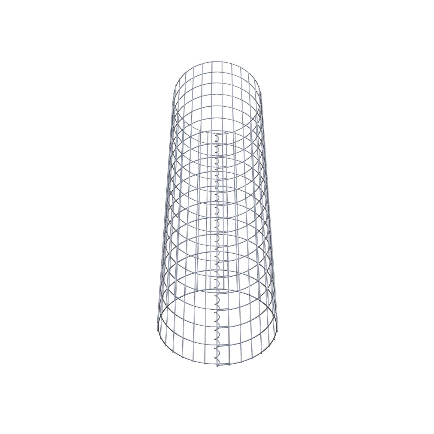 Gabion column around 47 cm diameter, 160 cm height, mesh size 5 cm x 10 cm