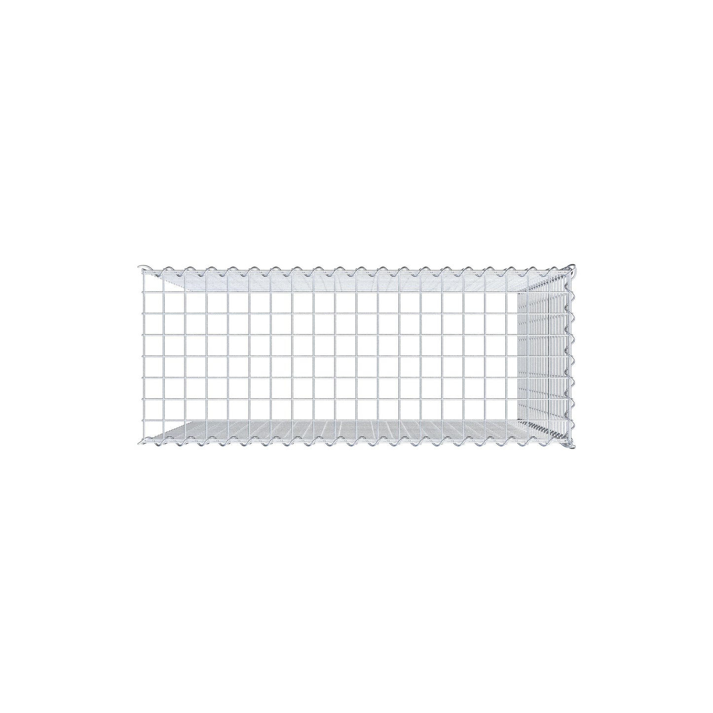 Add-on schanskorf type 4 100 cm x 100 cm x 40 cm (L x H x D), maaswijdte 5 cm x 5 cm, spiraalvormig
