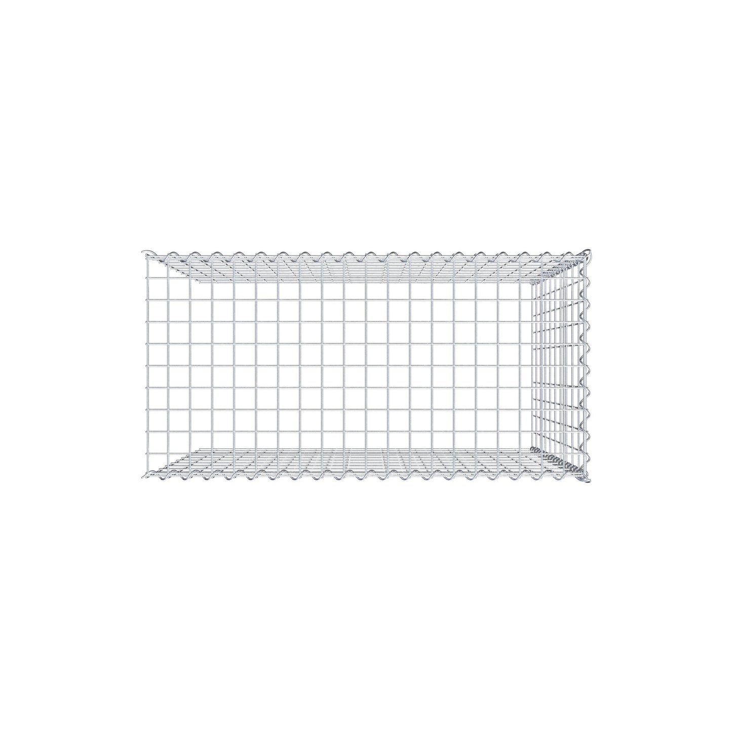 Anbaugabione Typ 4 100 cm x 100 cm x 50 cm (L x H x T), Maschenweite 5 cm x 10 cm, Spirale