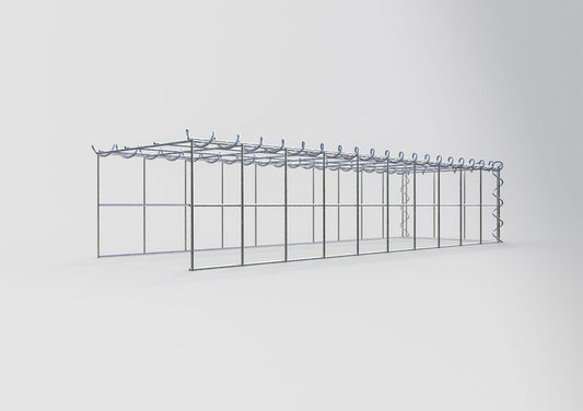 Add-on schanskorf type 4 100 cm x 20 cm x 30 cm (L x H x D), maaswijdte 10 cm x 10 cm, spiraal