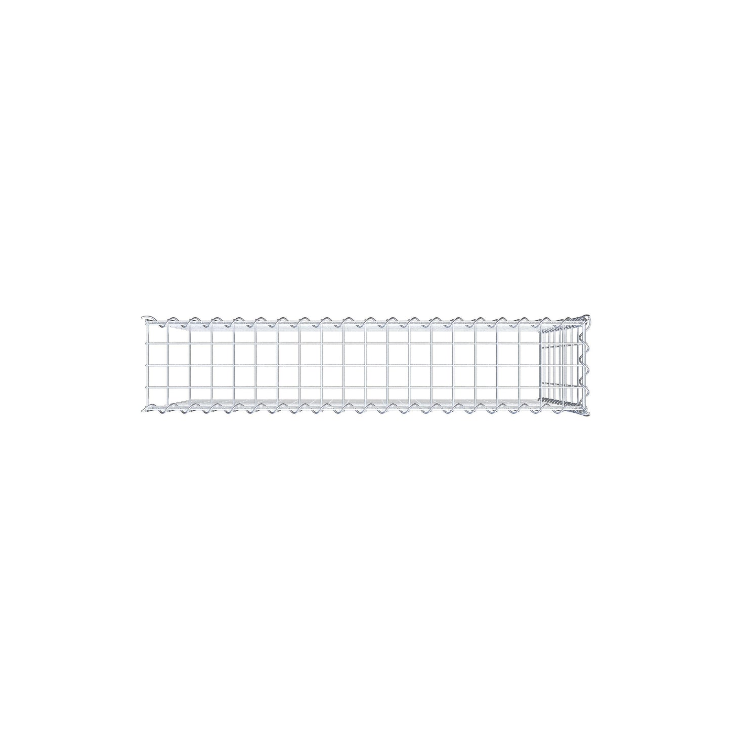 Gabião tipo 4 100 cm x 80 cm x 20 cm (C x A x P), malhagem 5 cm x 10 cm, espiral
