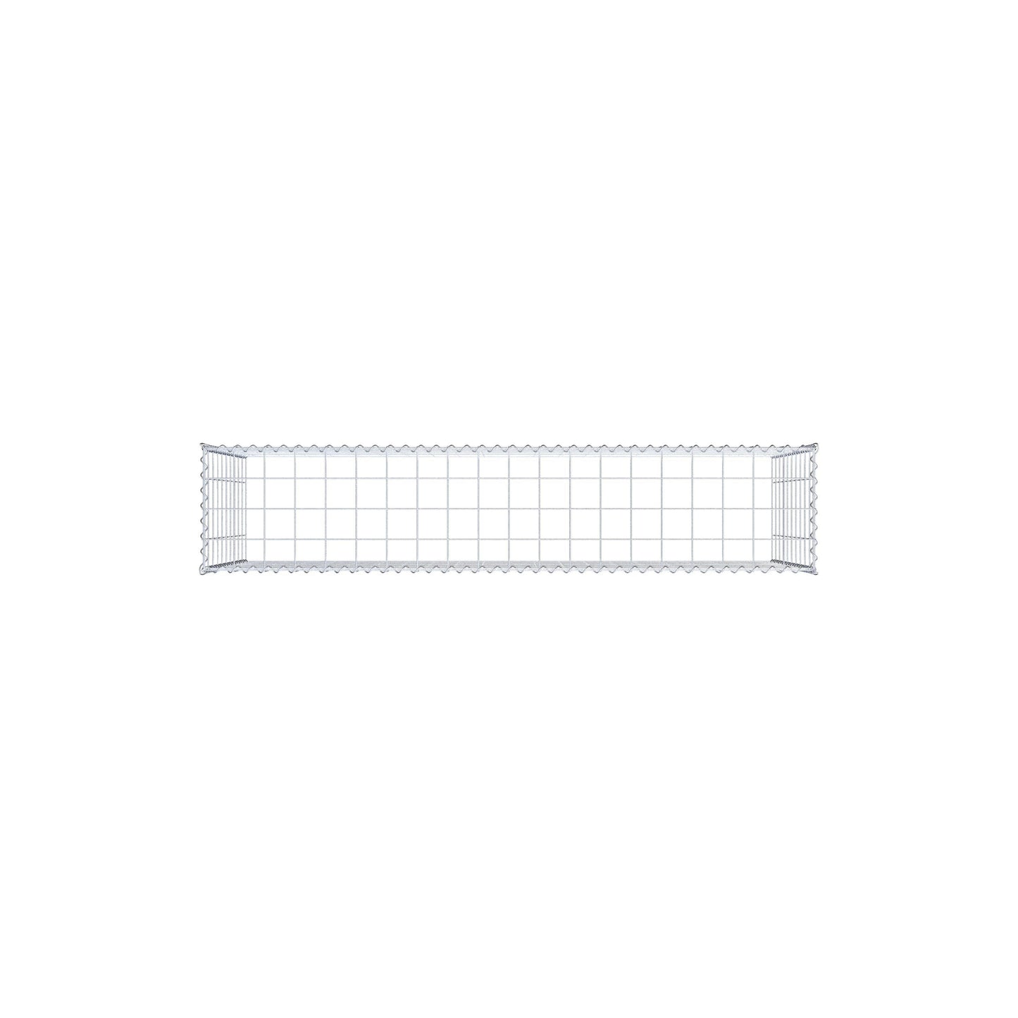 Opbouw schanskorf type 3 200 cm x 100 cm x 40 cm (L x H x D), maaswijdte 10 cm x 10 cm, spiraal