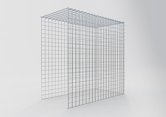 Gabbione aggiuntivo tipo 4 100 cm x 100 cm x 50 cm (L x H x P), dimensione maglia 5 cm x 5 cm, a spirale