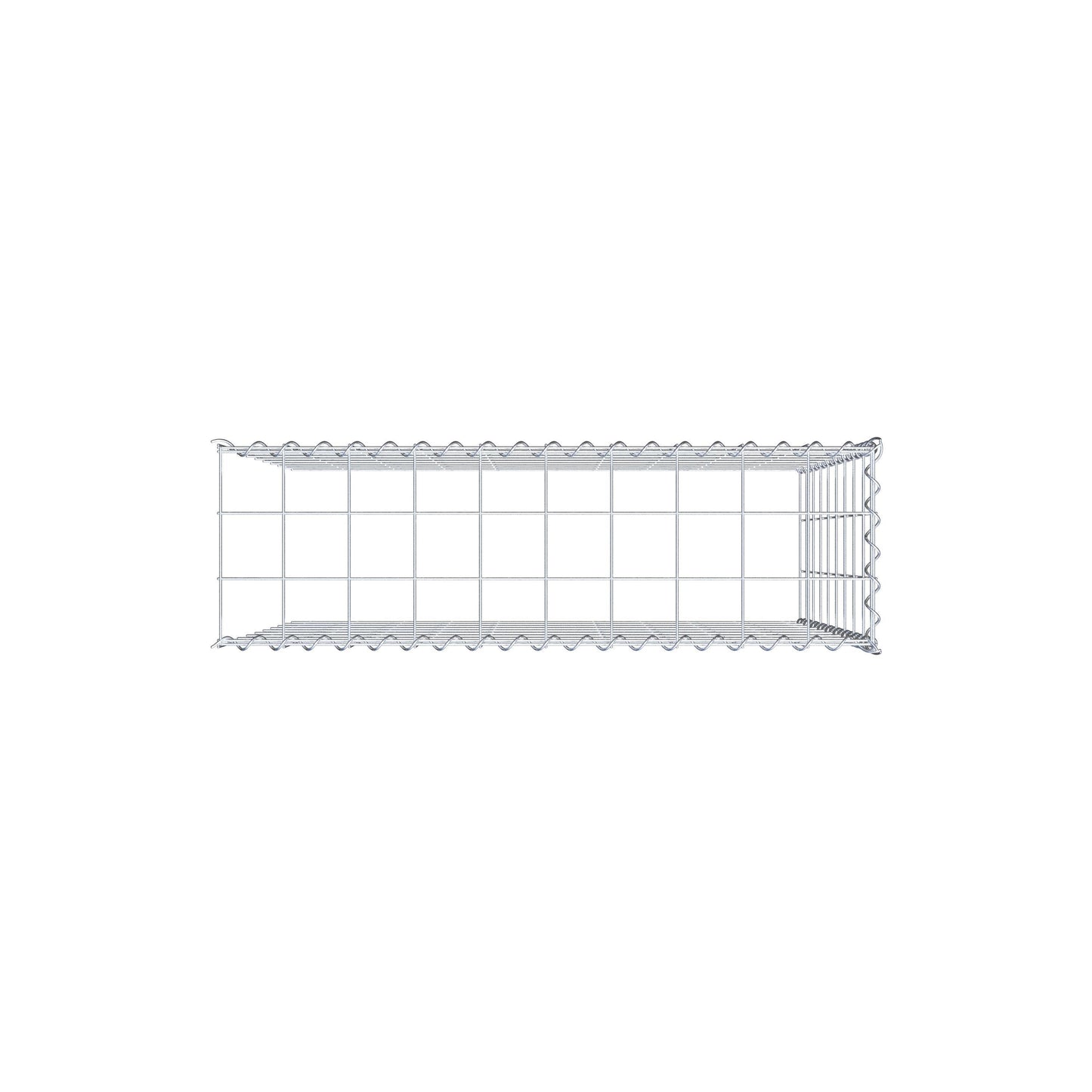 Aangegroeide schanskorf type 4 100 cm x 90 cm x 30 cm (L x H x D), maaswijdte 10 cm x 10 cm, spiraal