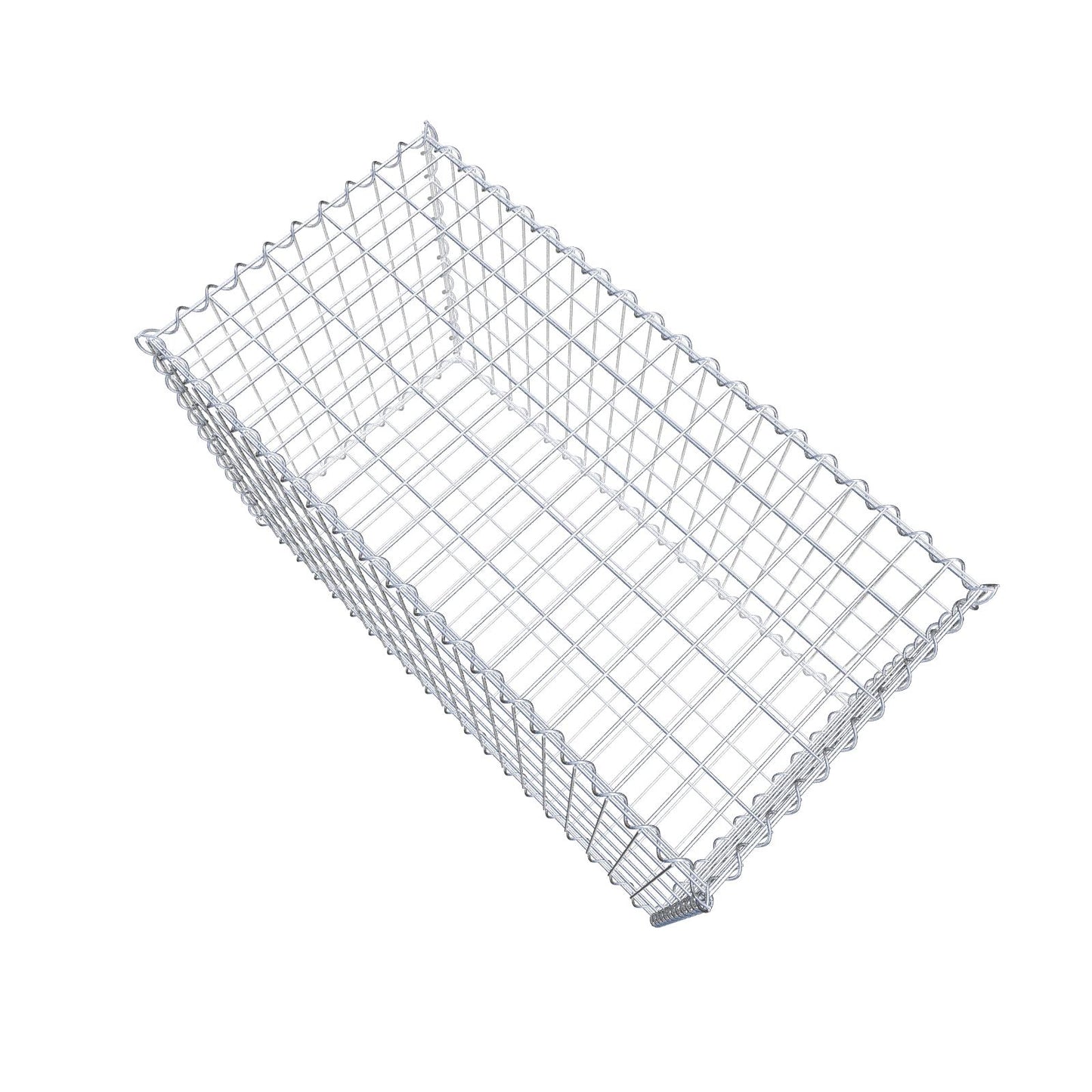 Schanskorf 100 cm x 60 cm x 50 cm (L x H x D), maaswijdte 5 cm x 10 cm, spiraalvormig