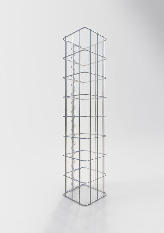 Colonna di gabbioni quadrata 17 cm x 17 cm, alta 80 cm, MW 5 cm x 10 cm