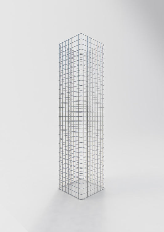 Colonna di gabbioni angolare 37 cm x 37 cm, altezza 160 cm, MW 5 cm x 5 cm