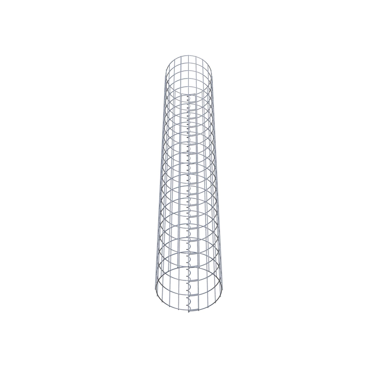 Schanskorfzuil rond 32 cm diameter, 200 cm hoogte, maaswijdte 5 cm x 10 cm