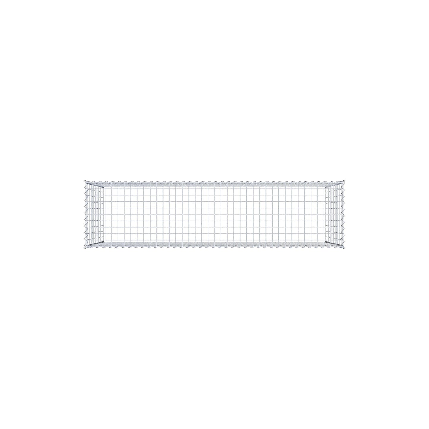 Opbouw schanskorf type 3 200 cm x 100 cm x 50 cm (L x H x D), maaswijdte 5 cm x 10 cm, spiraalvormig