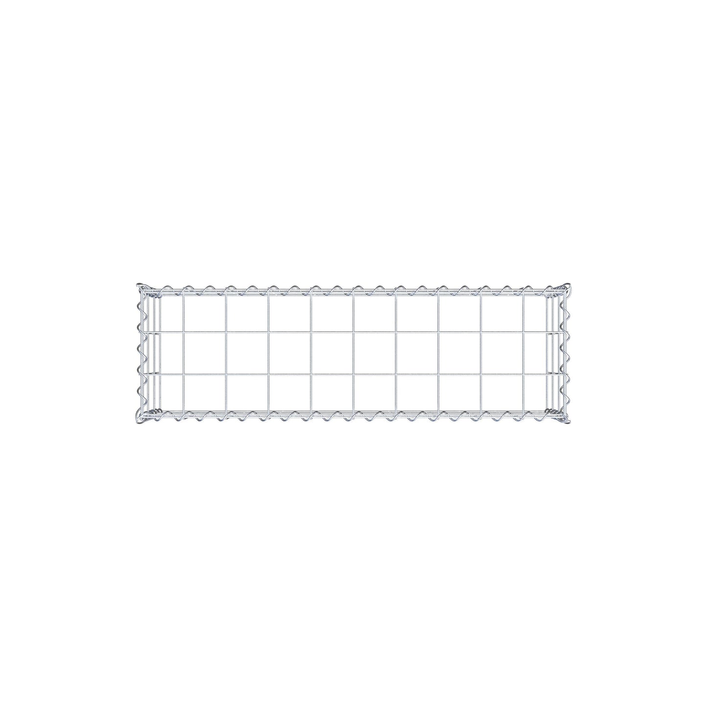 Aangegroeide schanskorf type 3 100 cm x 30 cm x 30 cm (L x H x D), maaswijdte 10 cm x 10 cm, spiraal