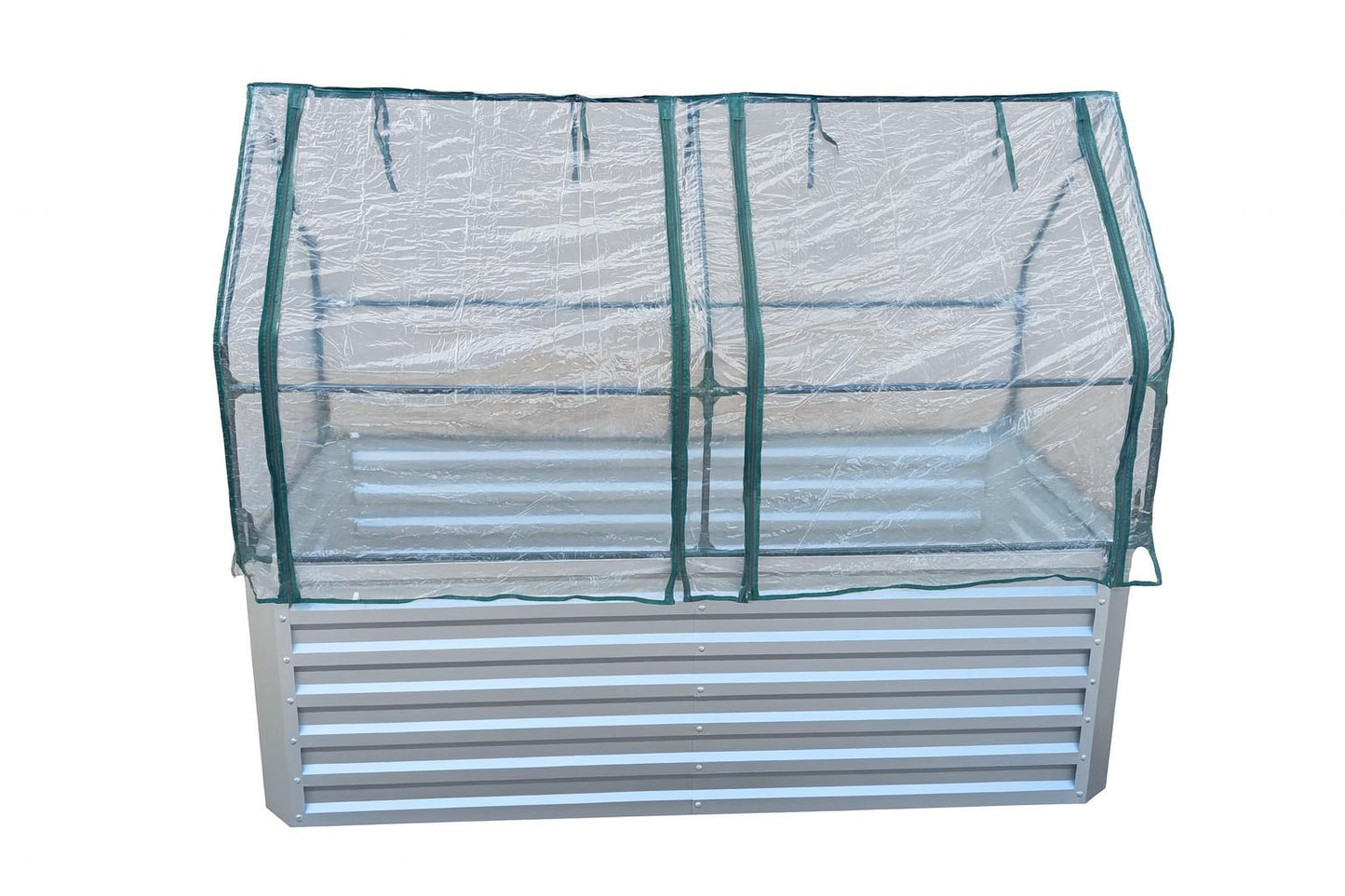 Letto rialzato in lamiera zincata con piano - Dimensioni senza piano: 184 x 60 x 90 cm (L x H x P, dimensioni della pianta)