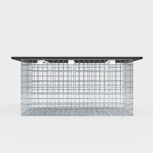 Garden bench 102 x 50 x 52 cm MW 5 x 5 cm hot-dip galvanized, with recycled cover in anthracite