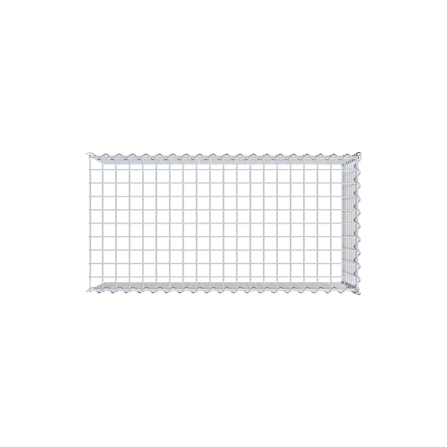 Gabbione aggiuntivo tipo 4 100 cm x 40 cm x 50 cm (L x H x P), dimensione maglia 5 cm x 5 cm, a spirale