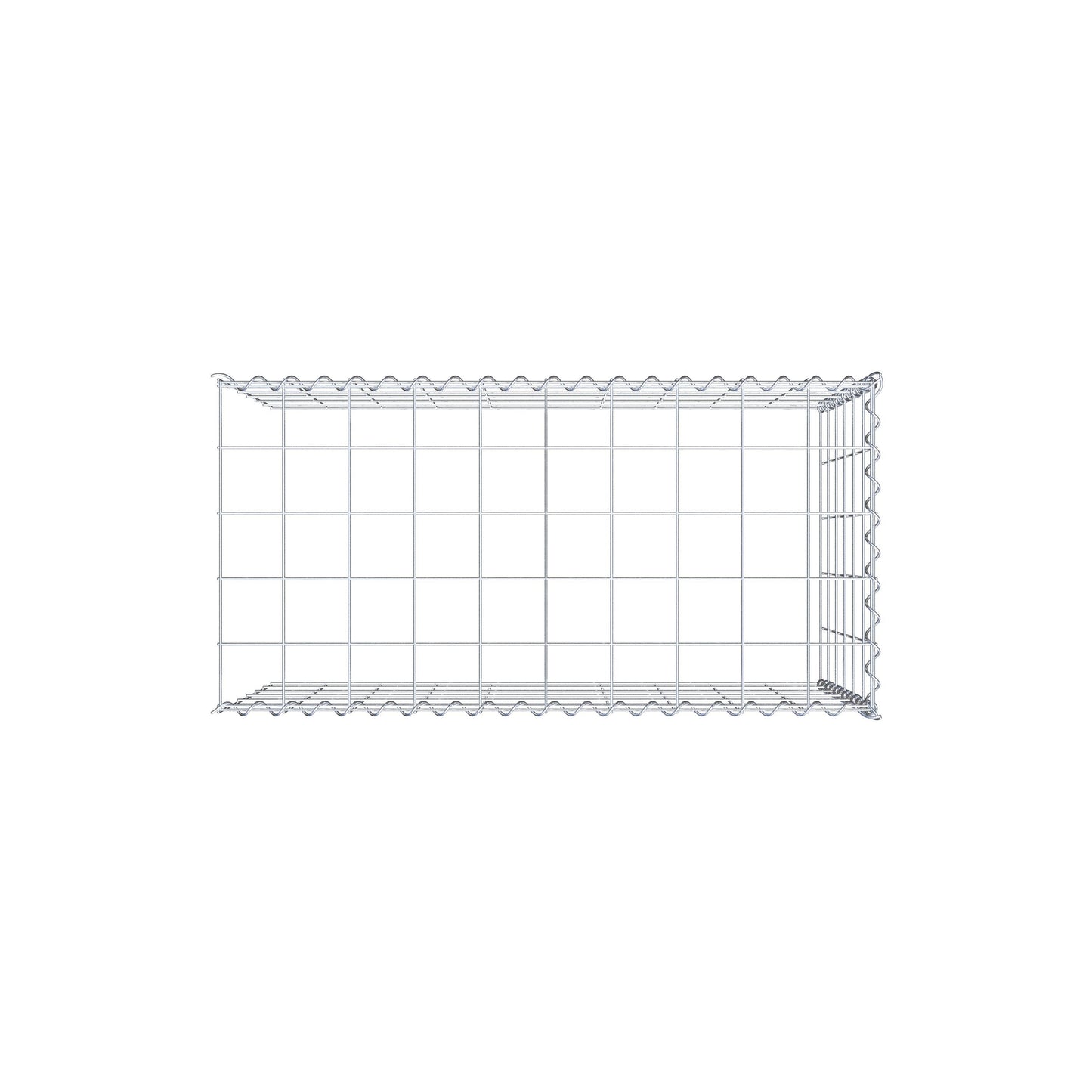 Add-on schanskorf type 4 100 cm x 60 cm x 50 cm (L x H x D), maaswijdte 10 cm x 10 cm, spiraal