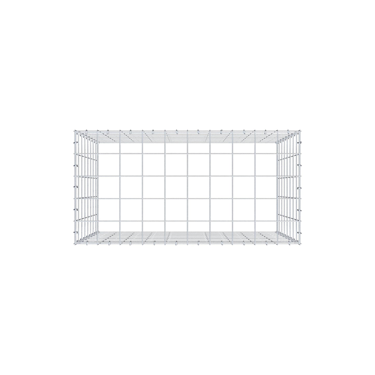 Gabião Tipo 3 100 cm x 80 cm x 50 cm (C x A x P), malhagem 10 cm x 10 cm, anel C