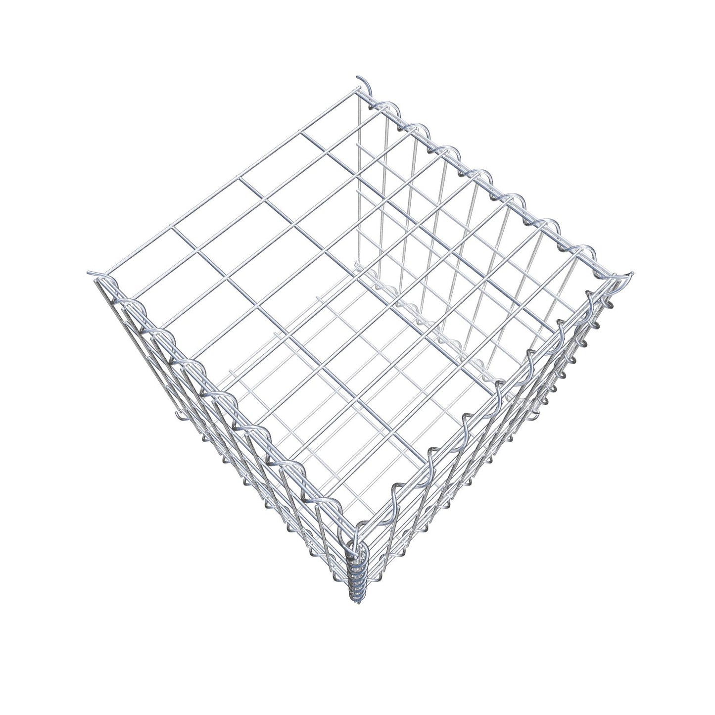 Gabbione aggiuntivo tipo 2 40 cm x 40 cm x 40 cm (L x H x P), dimensione maglia 5 cm x 10 cm, a spirale
