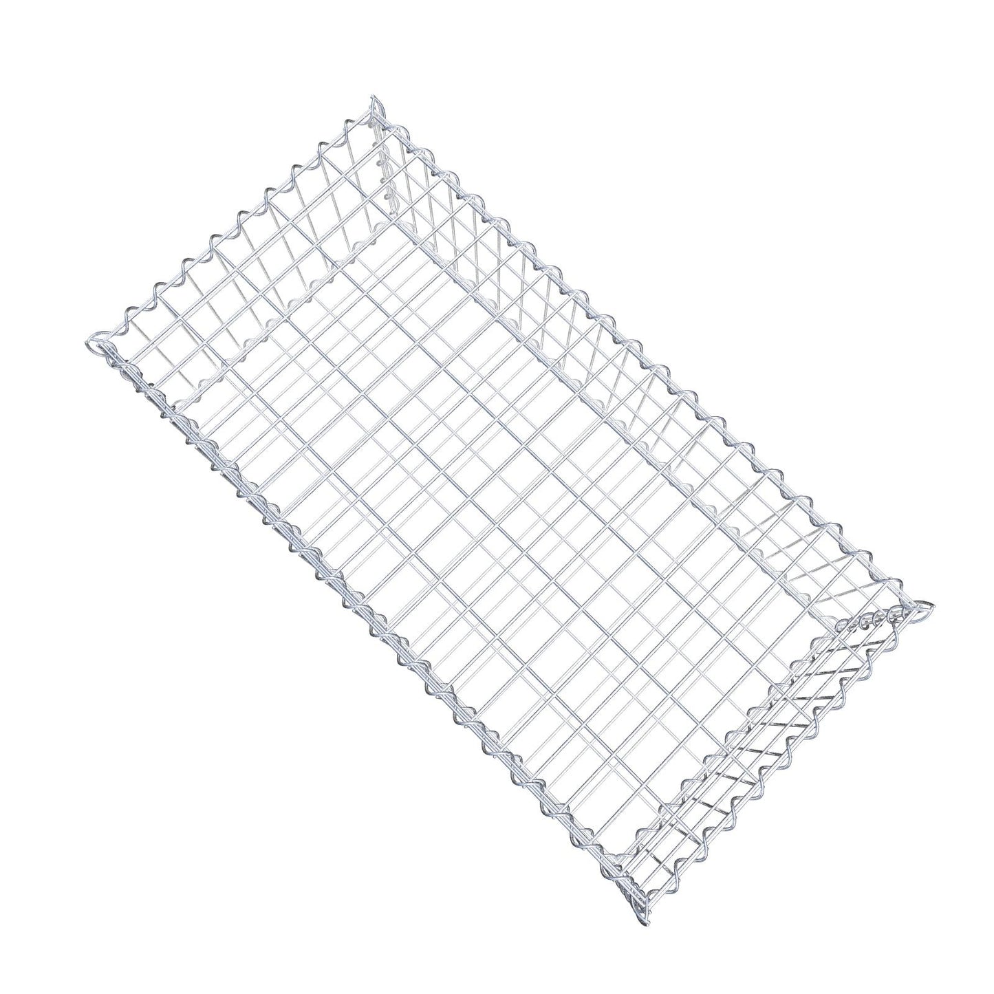 Gabbione 100 cm x 30 cm x 50 cm (L x H x P), maglia 5 cm x 10 cm, spirale