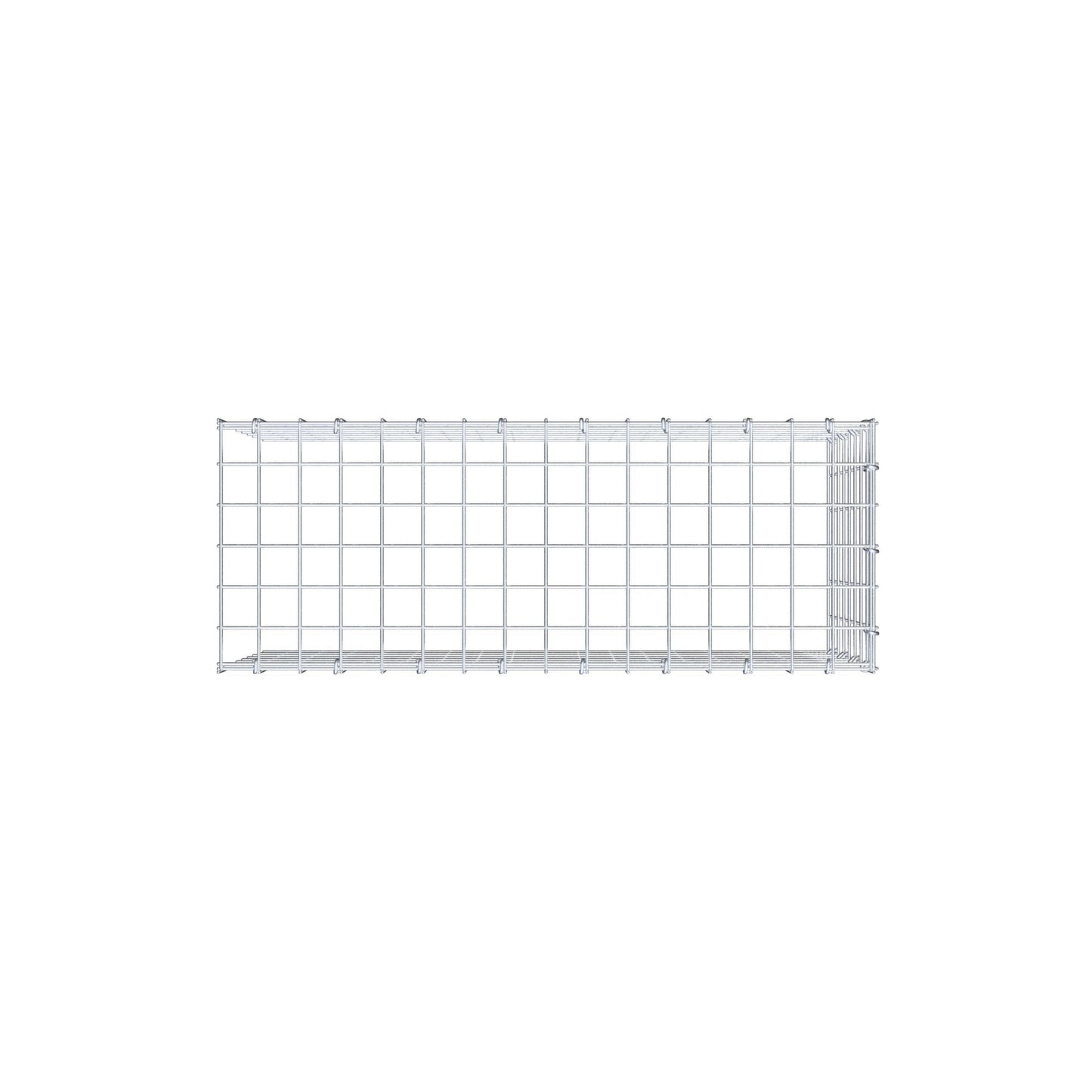 Monteret gabion type 4 80 cm x 40 cm x 30 cm (L x H x D), maskestørrelse 5 cm x 5 cm, C-ring