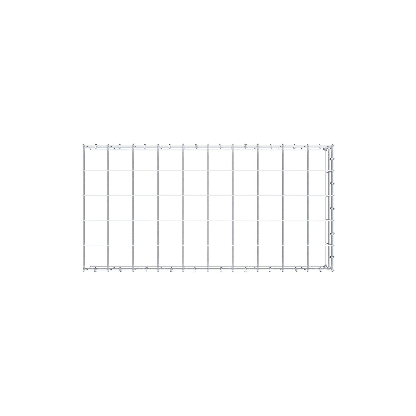Opzetpaal type 4 100 cm x 20 cm x 50 cm (L x H x D), maaswijdte 10 cm x 10 cm, C-ring