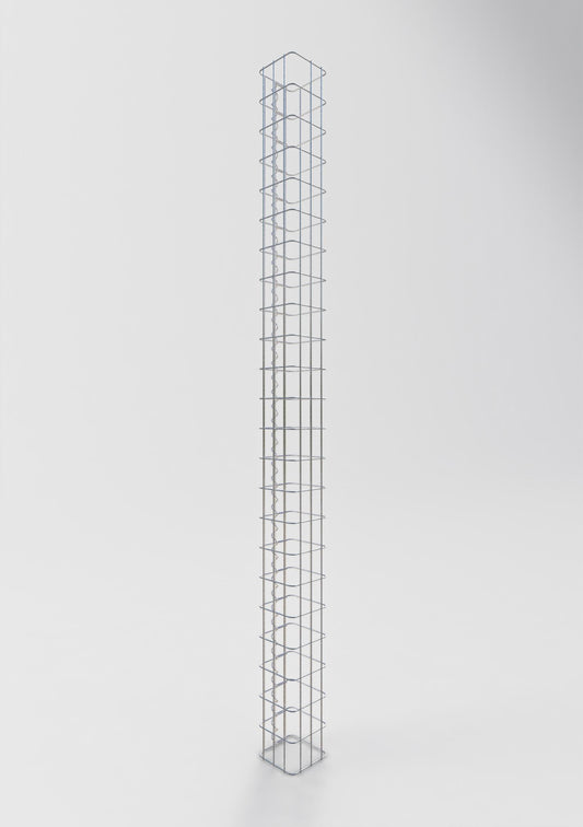 Schanskorfzuil vierkant 17 cm x 17 cm, 230 cm hoog, MW 5 cm x 10 cm