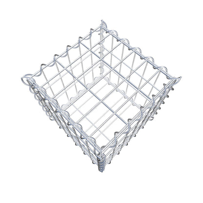 Gabion 30 cm x 30 cm x 30 cm (L x H x D), maskestørrelse 5 cm x 10 cm, spiral