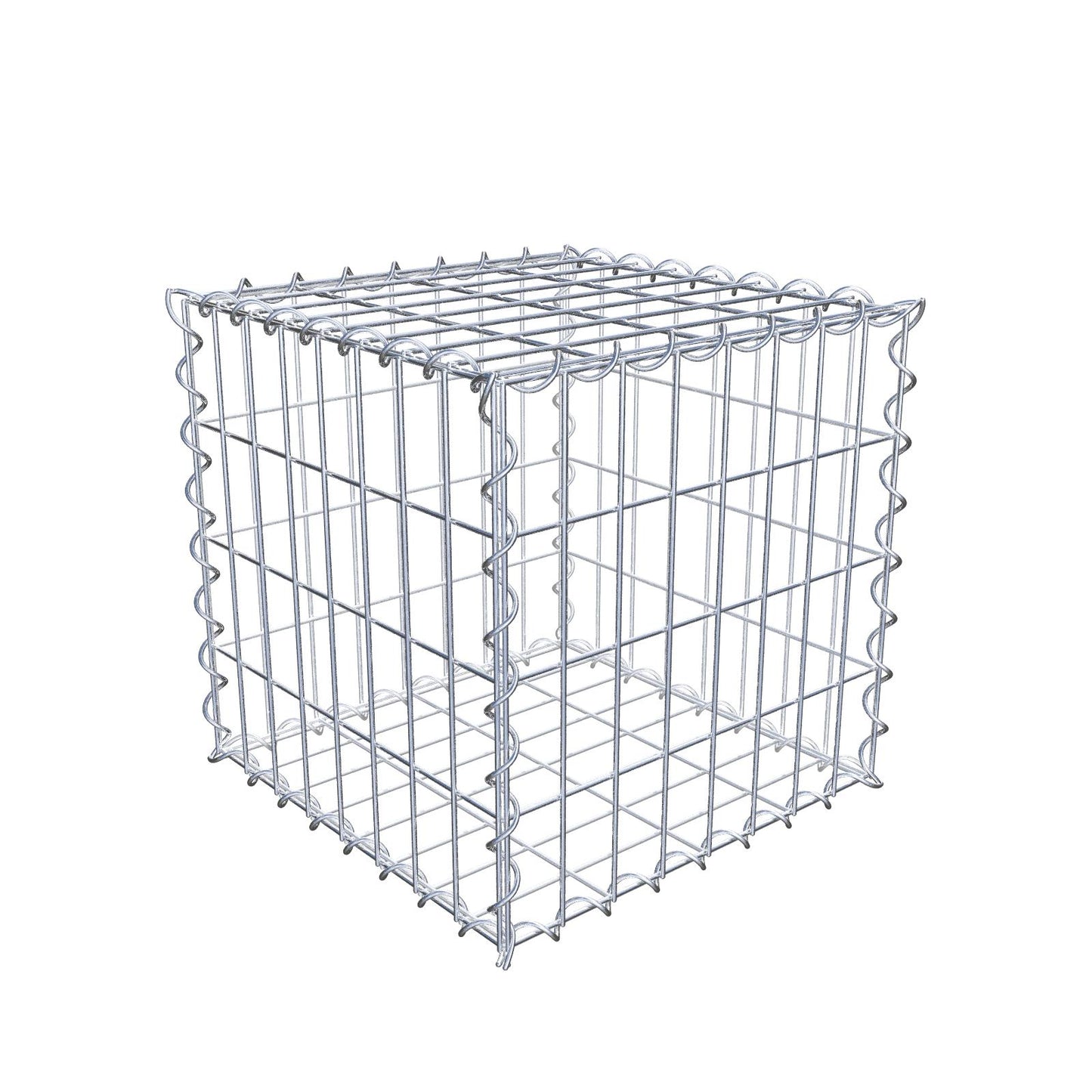 Gabion 40 cm x 40 cm x 40 cm (L x H x D), maskestørrelse 5 cm x 10 cm, spiral