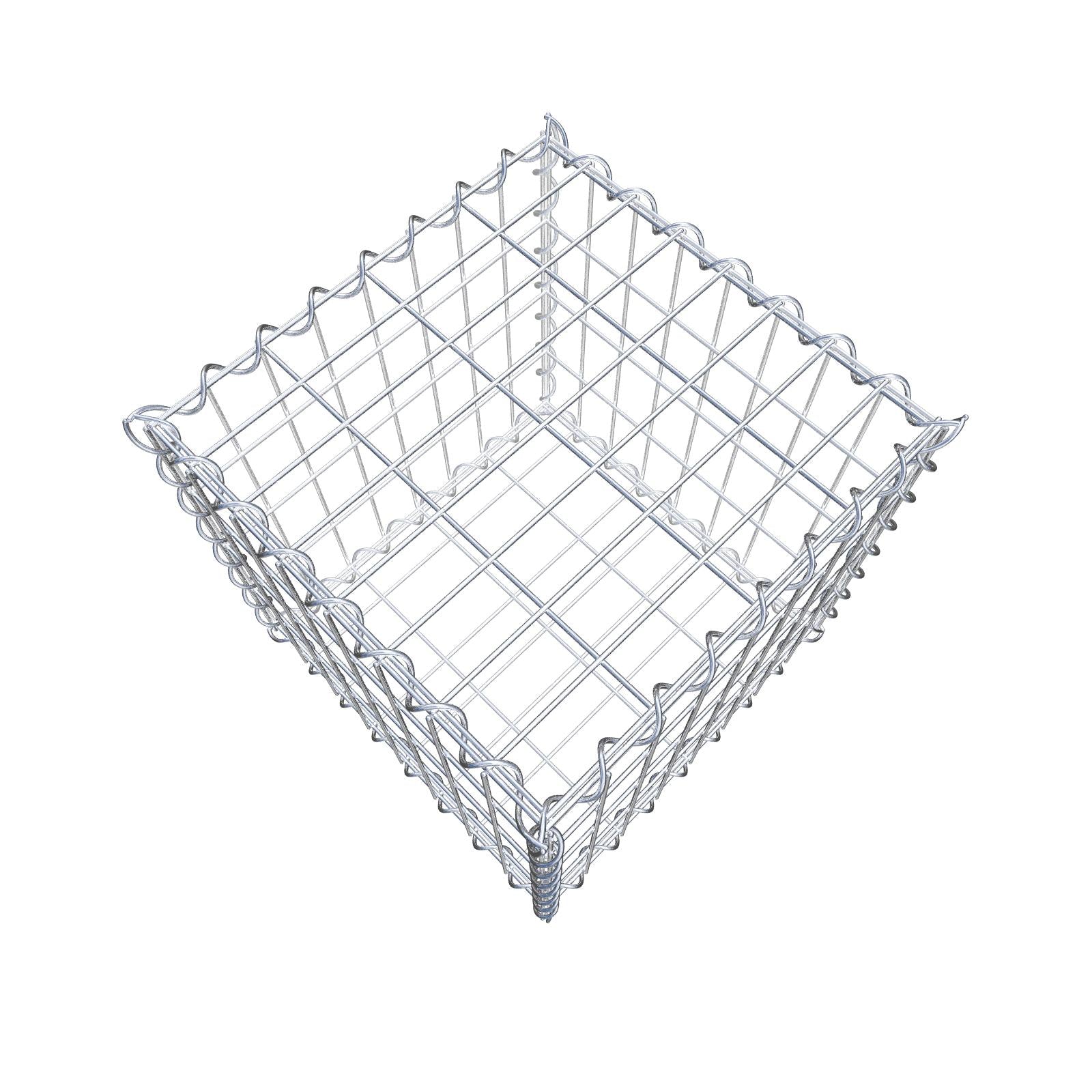 Gabion 40 cm x 40 cm x 40 cm (L x H x P), mailles 5 cm x 10 cm, spirale