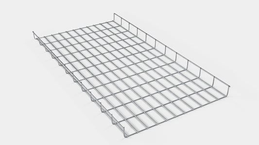 Altezza canalina 110 cm, profondità 5 cm, dimensione maglia 5 x 10 cm