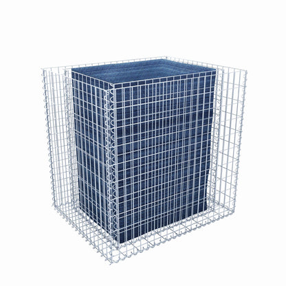 Lit surélevé carré 100 cm x 100 cm x 80 cm (L x H x P), mailles 5 x 10 cm, épaisseur des parois 10 cm