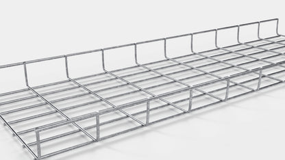 Chemin de câbles longueur 29 cm, profondeur 5 cm, mailles 5 x 10 cm