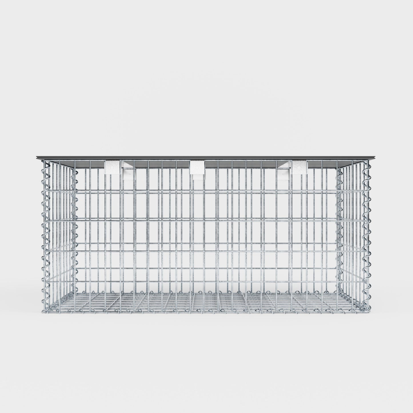 Havebænk spiralgabion 105 x 50 x 50 cm - MW 5 x 10 cm, med genbrugsbetræk i antracit