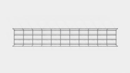 Canal para cables altura 110 cm, profundidad 5 cm, luz de malla 5 x 10 cm