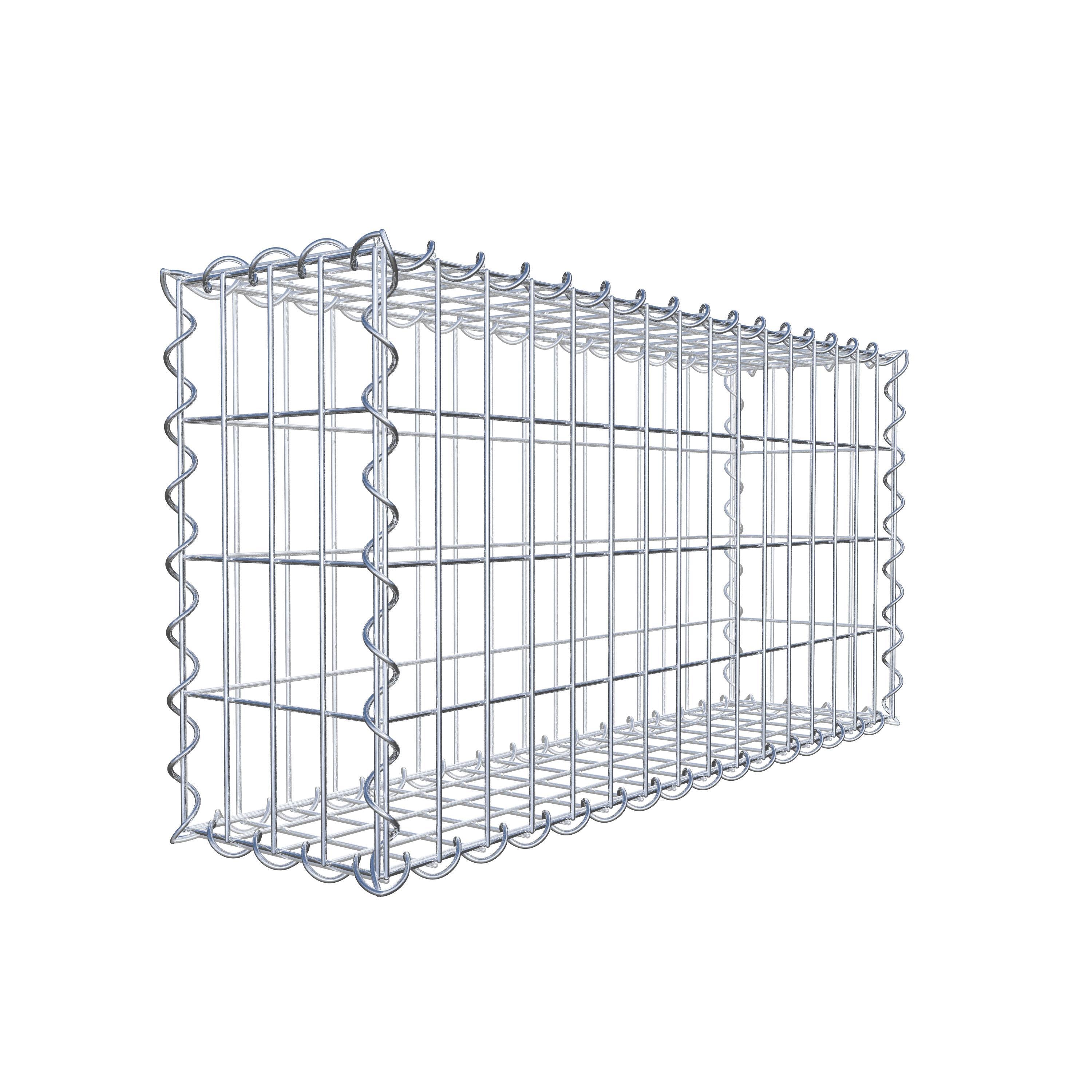 Gabione 80 cm x 40 cm x 20 cm (L x H x T), Maschenweite 5 cm x 10 cm, Spirale