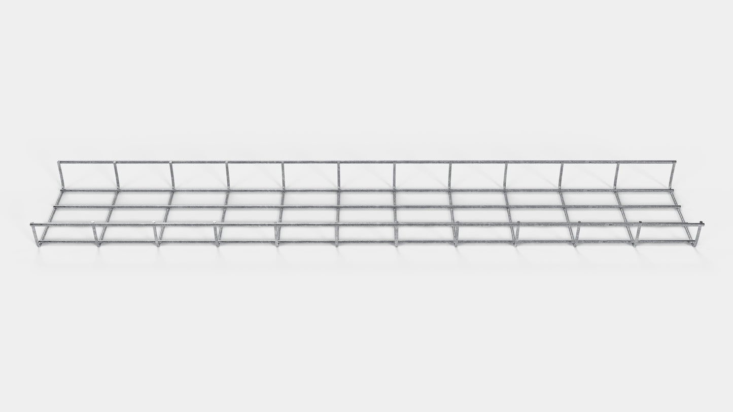 Canal para cables altura 110 cm, profundidad 5 cm, luz de malla 5 x 10 cm