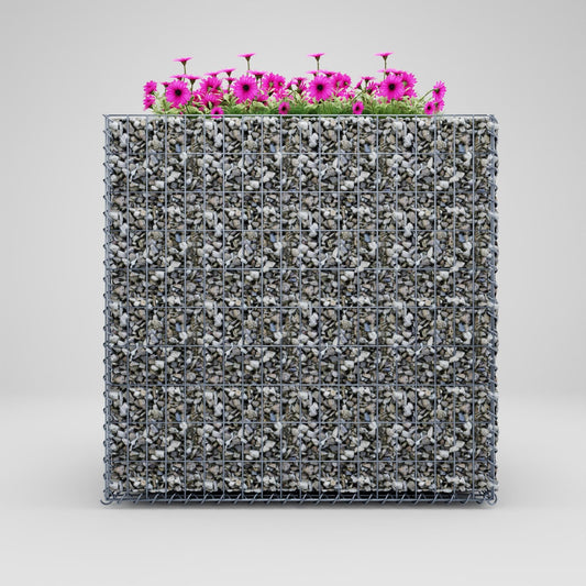 Højbed firkantet 100 cm x 80 cm x 100 cm (L x H x D), maskestørrelse 5 x 10 cm, vægtykkelse 10 cm