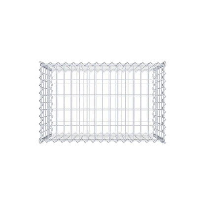 Gabion 80 cm x 50 cm x 50 cm (L x H x D), maskstorlek 5 cm x 10 cm, spiral