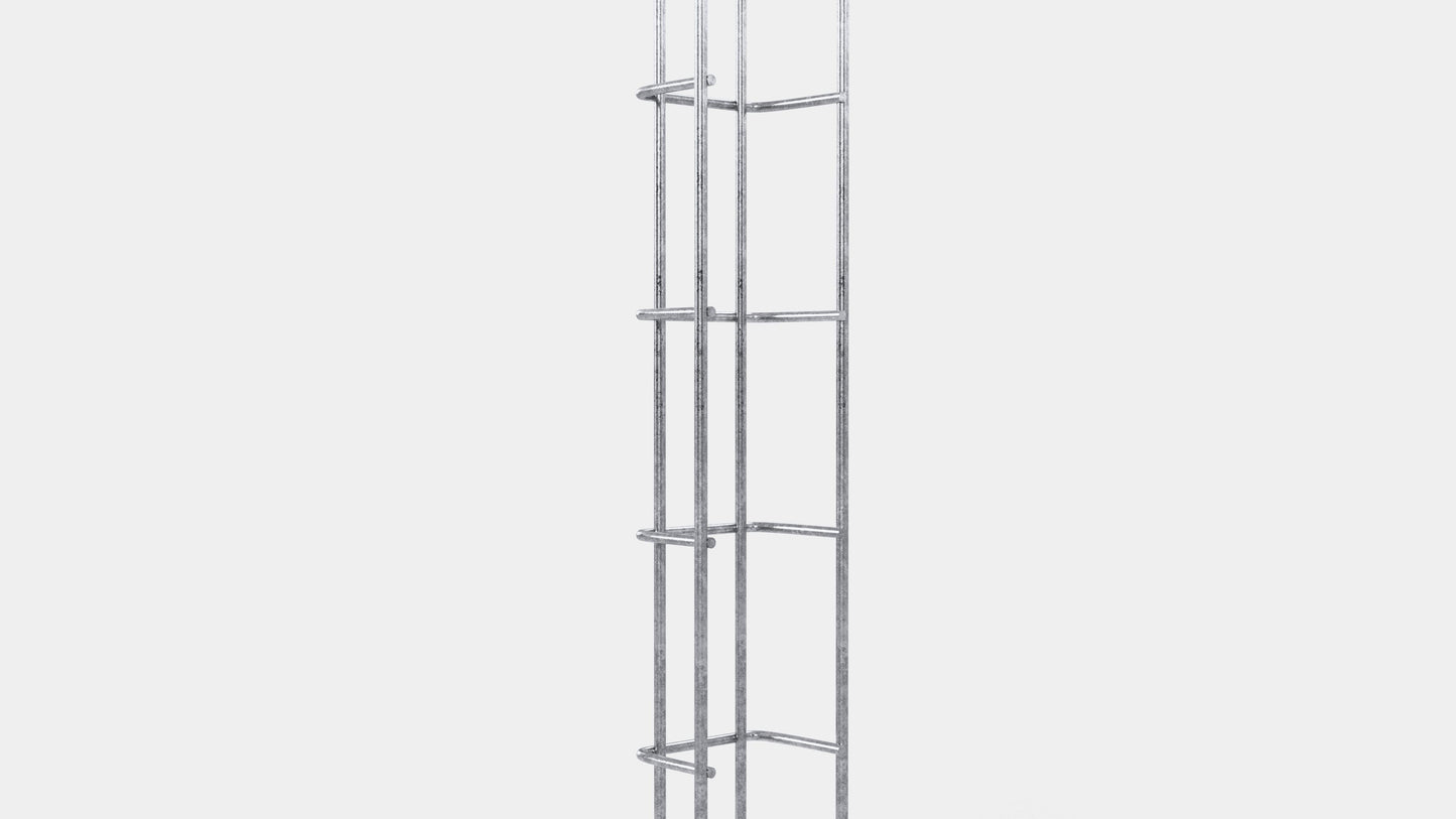 Canal para cables altura 110 cm, profundidad 5 cm, luz de malla 5 x 10 cm