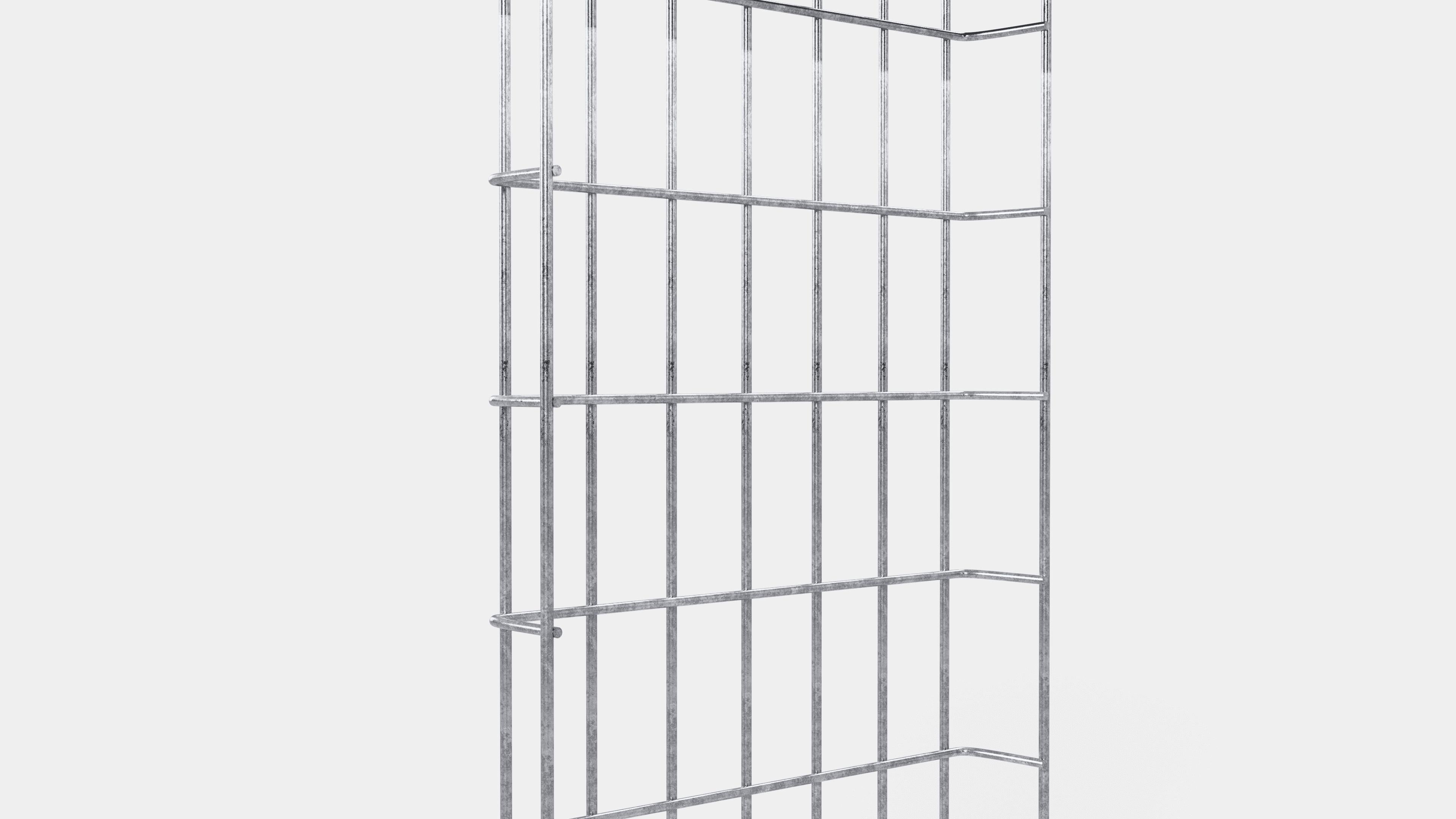 Cable duct length 29 cm, depth 5 cm, mesh size 5 x 10 cm 