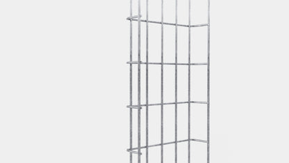 Canal para cables altura 110 cm, profundidad 5 cm, luz de malla 5 x 10 cm