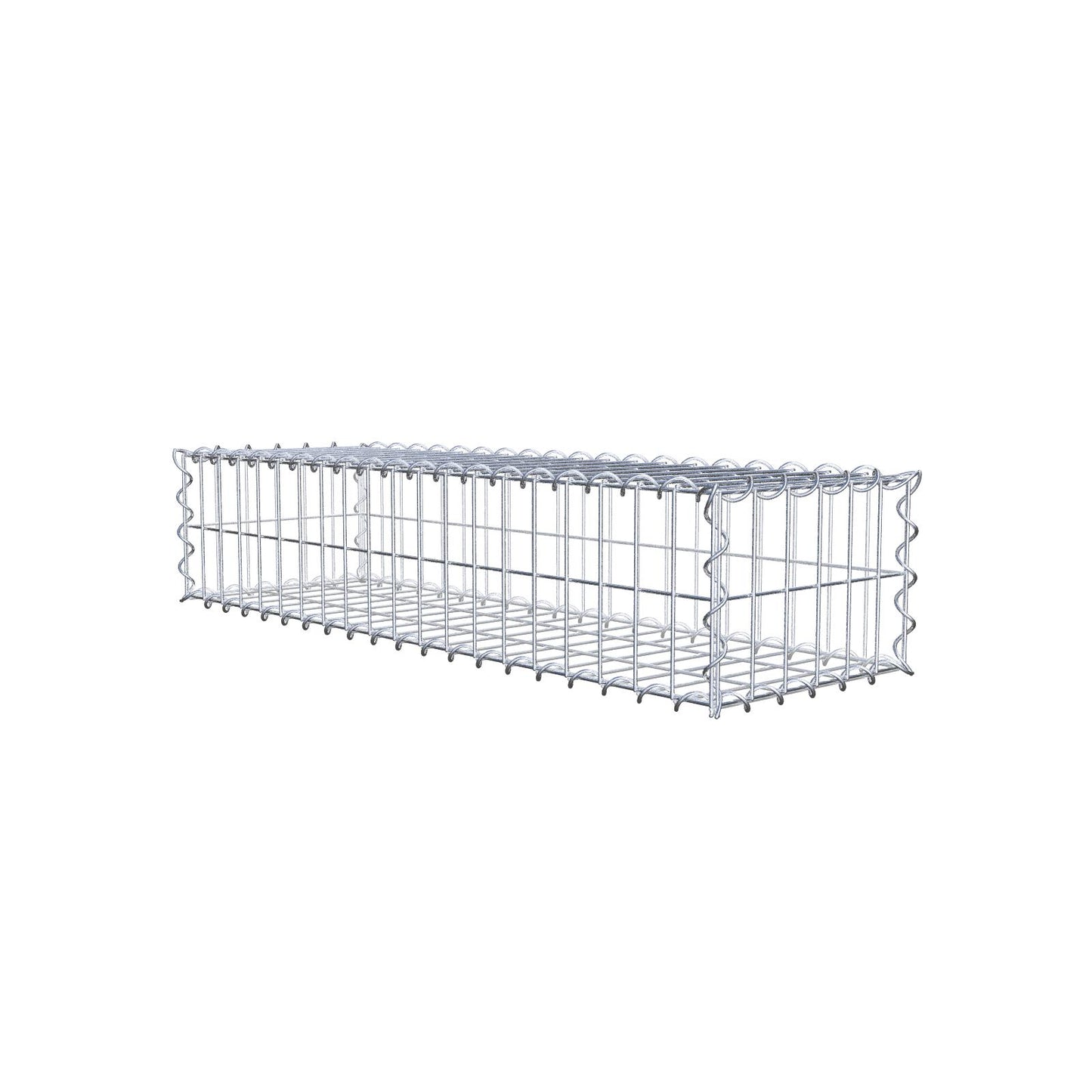 Schanskorf 100 cm x 20 cm x 30 cm (L x H x D), maaswijdte 5 cm x 10 cm, spiraalvormig