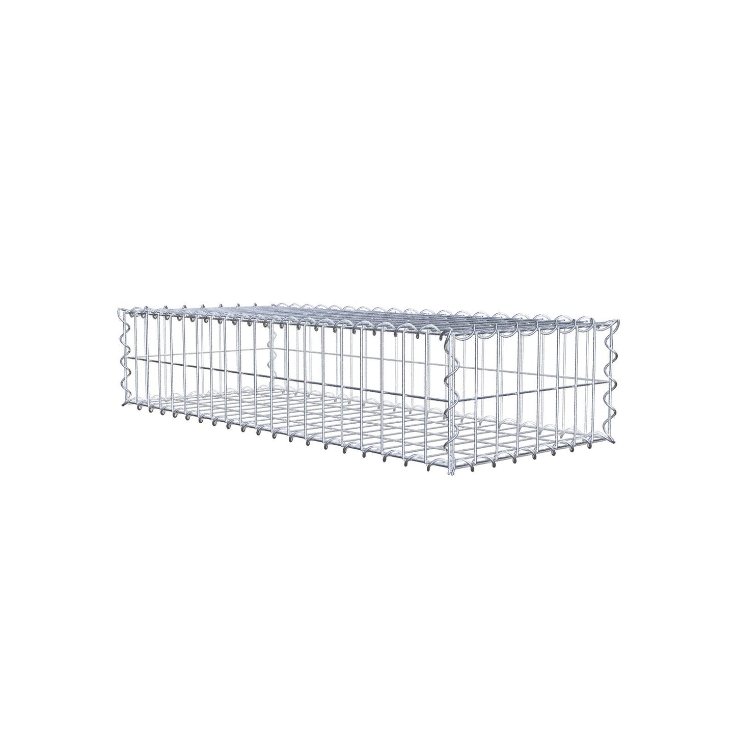 Gabion 100 cm x 20 cm x 40 cm (L x H x P), mailles 5 cm x 10 cm, spirale