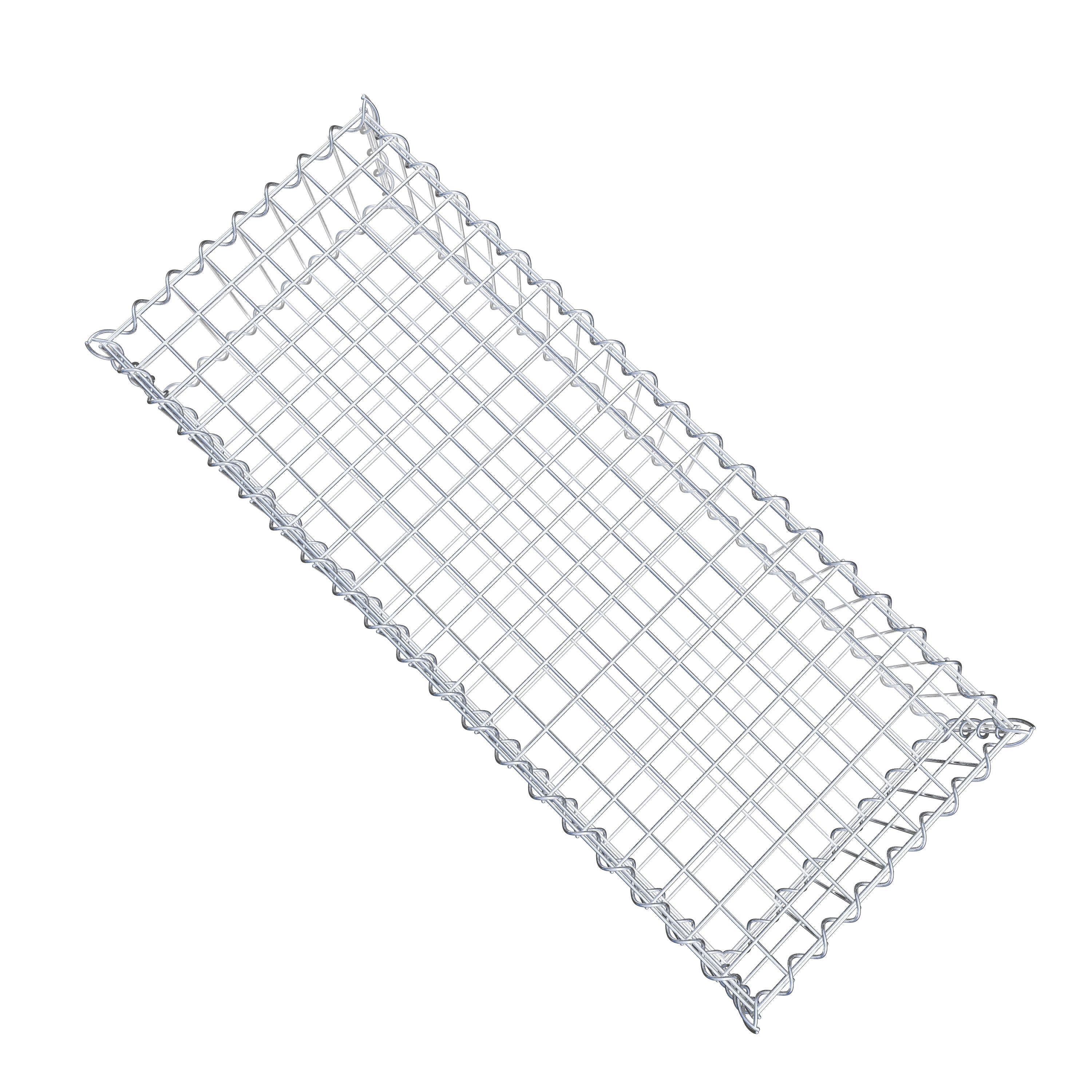 Schanskorf 100 cm x 20 cm x 40 cm (L x H x D), maaswijdte 5 cm x 10 cm, spiraalvormig