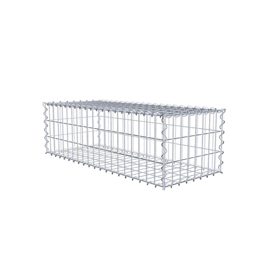 Gabion 100 cm x 30 cm x 40 cm (L x H x D), maskestørrelse 5 cm x 10 cm, spiral
