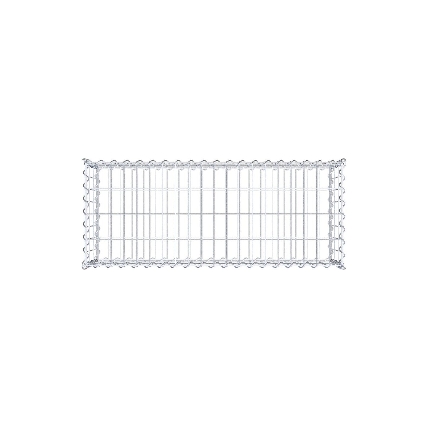 Gabbione 100 cm x 30 cm x 40 cm (L x H x P), maglia 5 cm x 10 cm, spirale