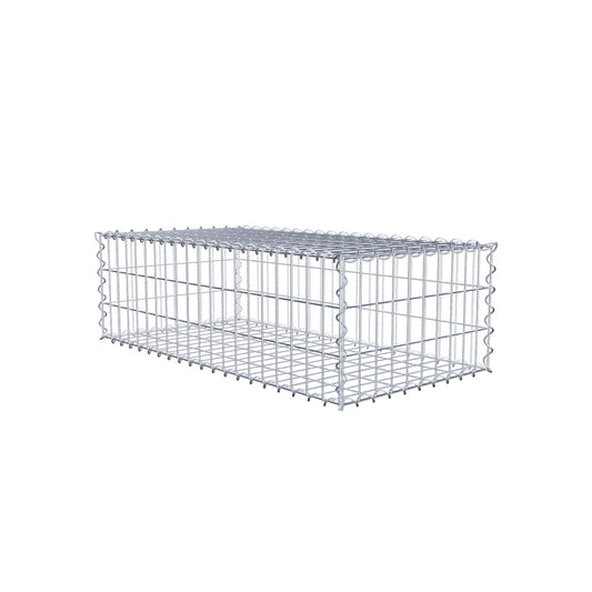 Gabion 100 cm x 30 cm x 50 cm (L x H x D), maskestørrelse 5 cm x 10 cm, spiral
