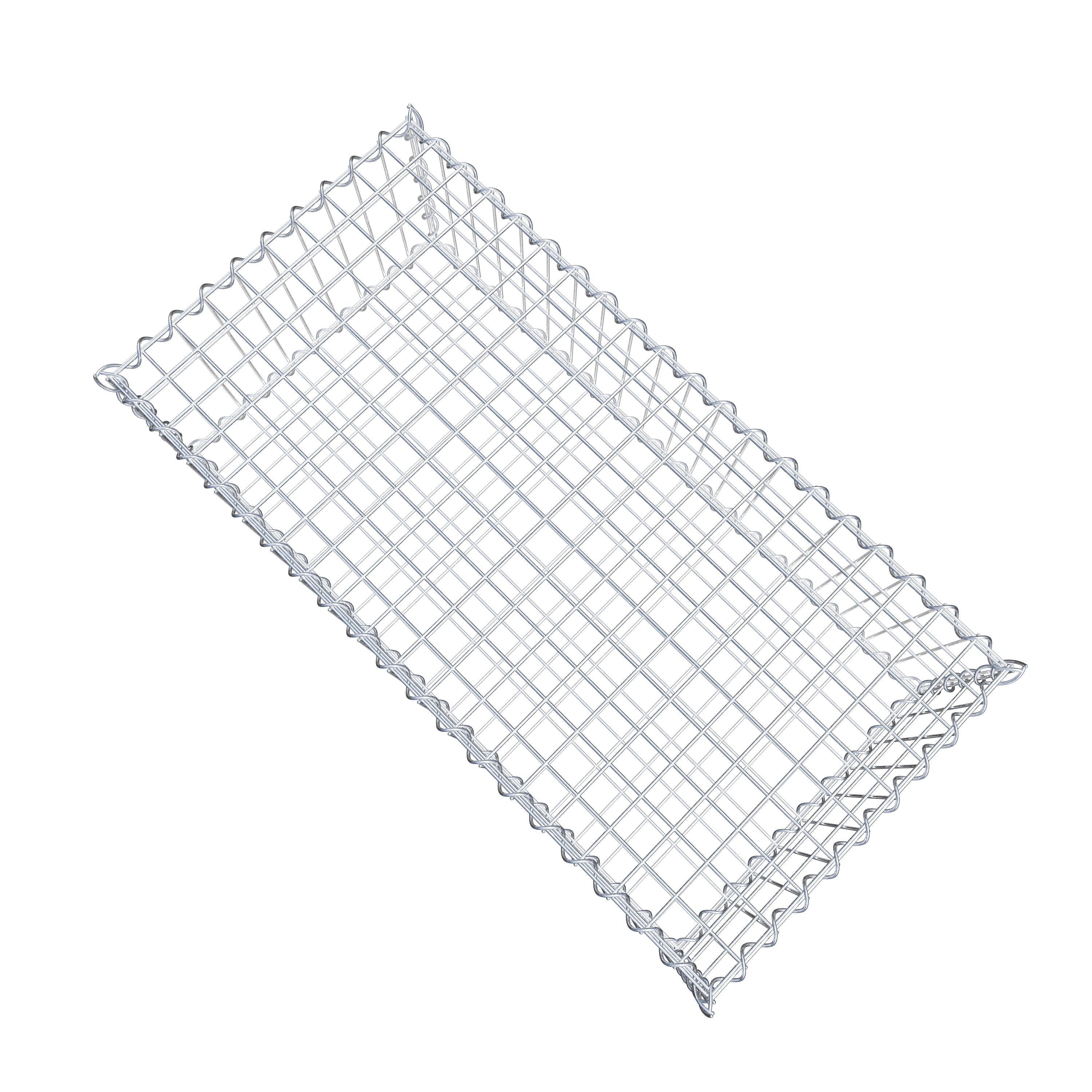 Gabion 100 cm x 30 cm x 50 cm (L x H x D), maskestørrelse 5 cm x 10 cm, spiral